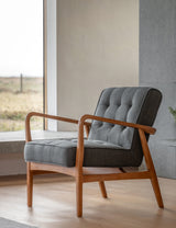 Otto Grey Linen Armchair