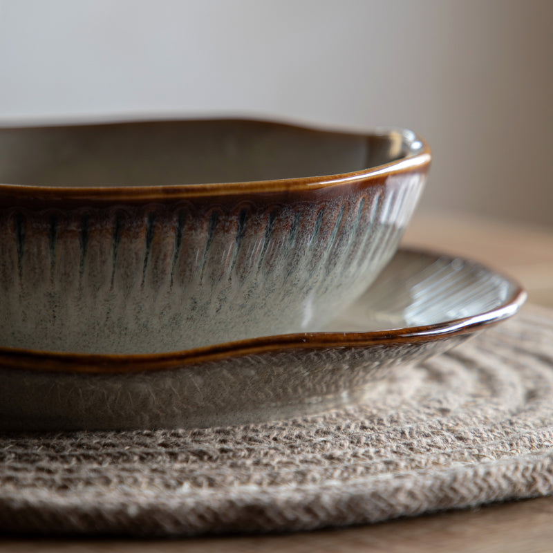 Ribe Natural Porcelain Dinnerware - Pasta Bowl