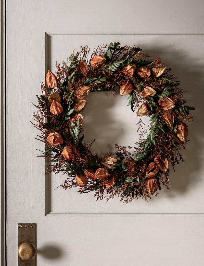 Rust Dried Flower Wreath