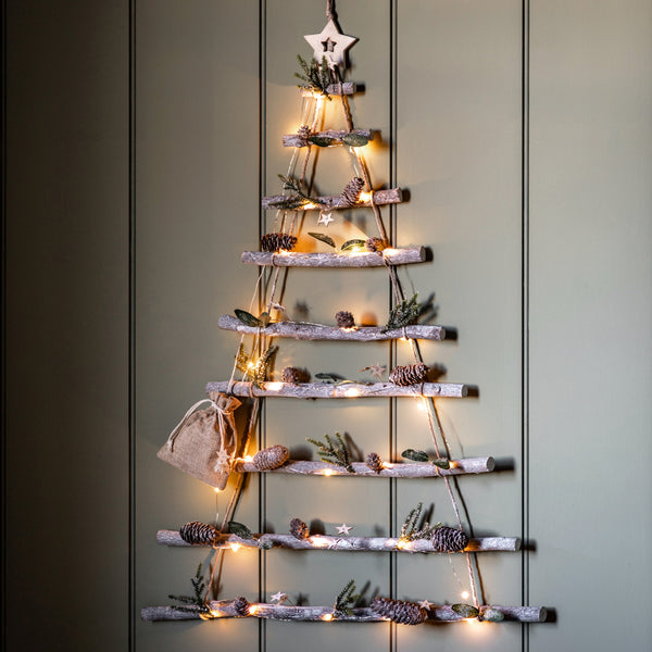 Rustic LED Wall Hanging Christmas Tree