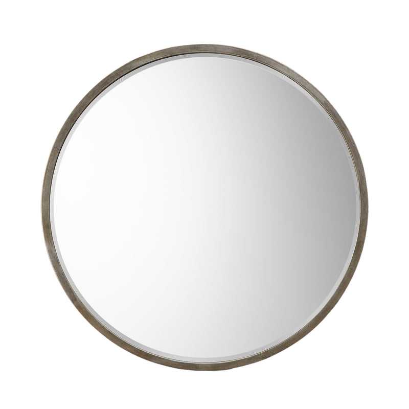 Silver Round Mirror - Large