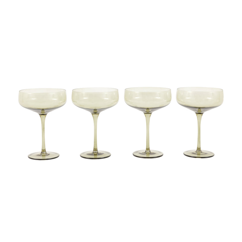 Skal Green Champagne Glasses (Set of Four)