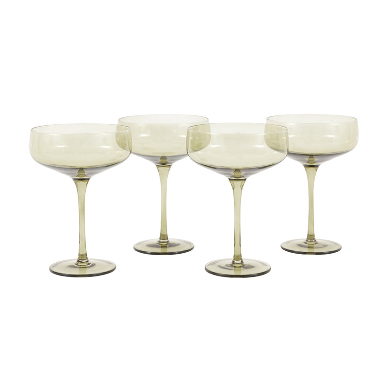 Skal Green Champagne Glasses (Set of Four)