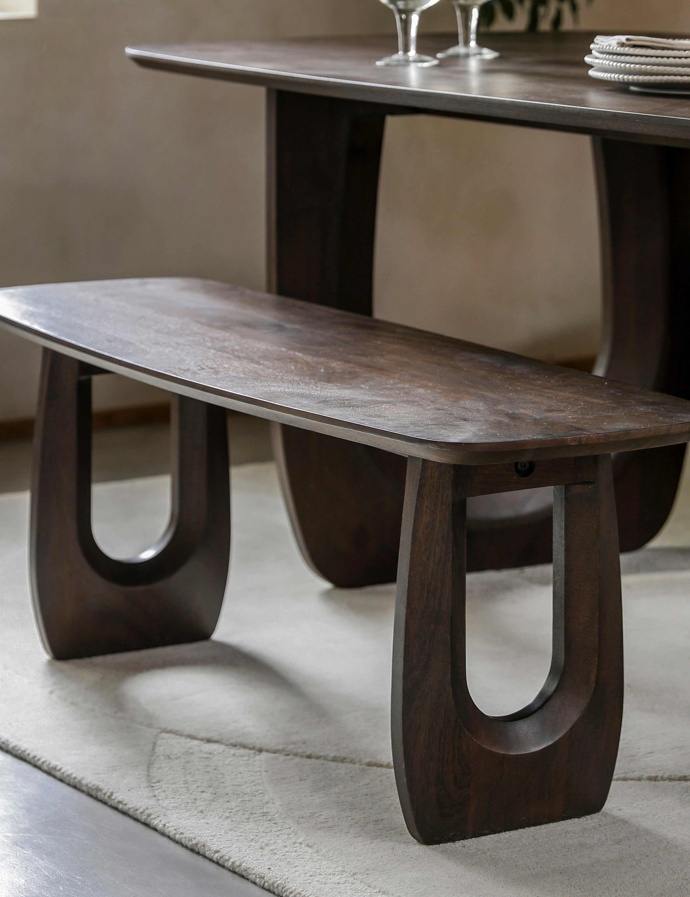 Skramso Dining Bench – The Den & Now