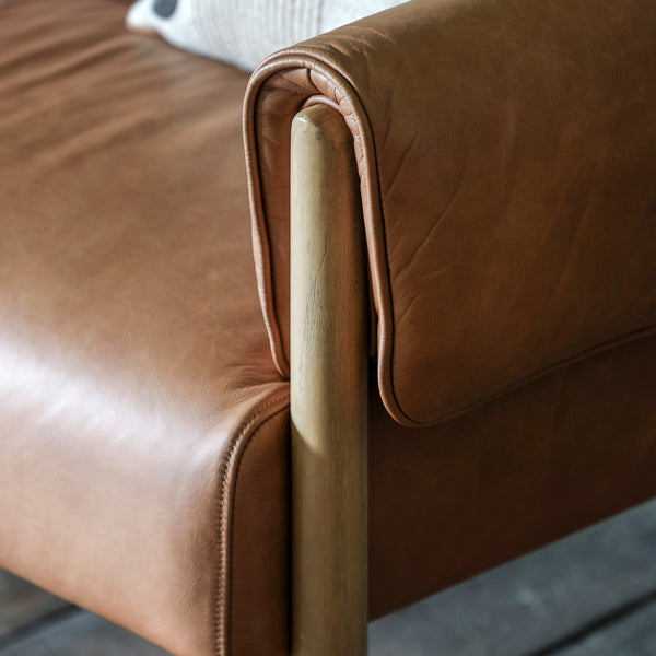 Stavanger Brown Leather Sofa