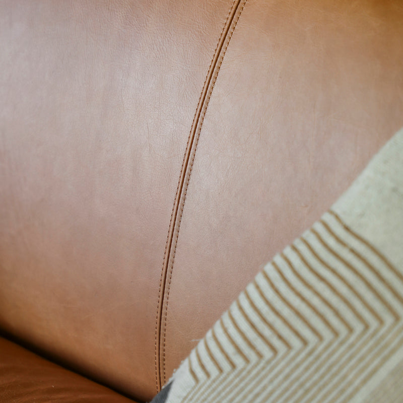 Stavanger Brown Leather Sofa