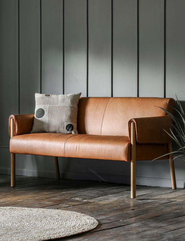 Stavanger Brown Leather Sofa