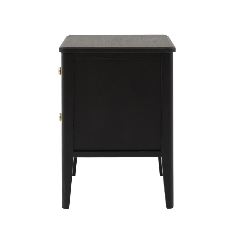 Svana Black Bedside Table