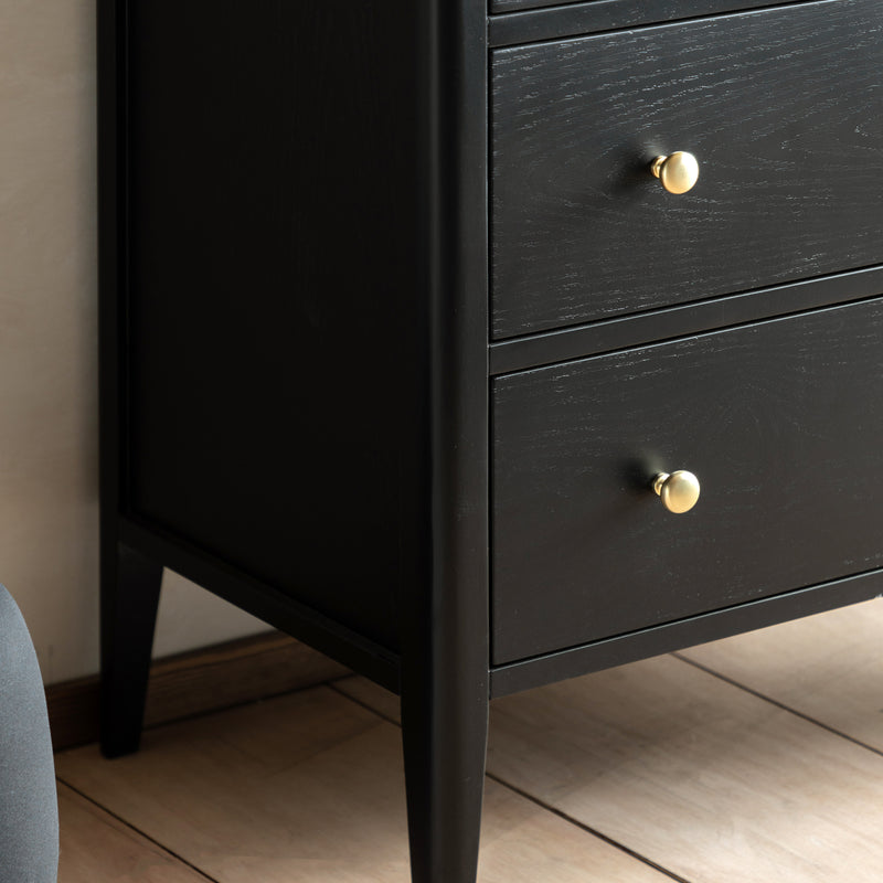 Svana Black Chest of Drawers