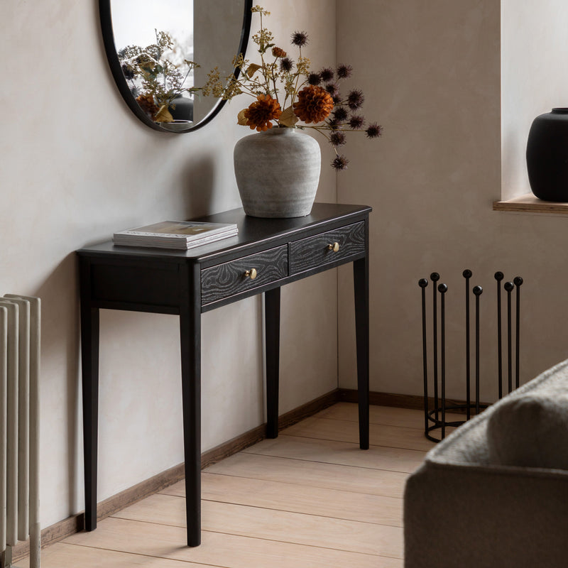 Svana Black Console Table