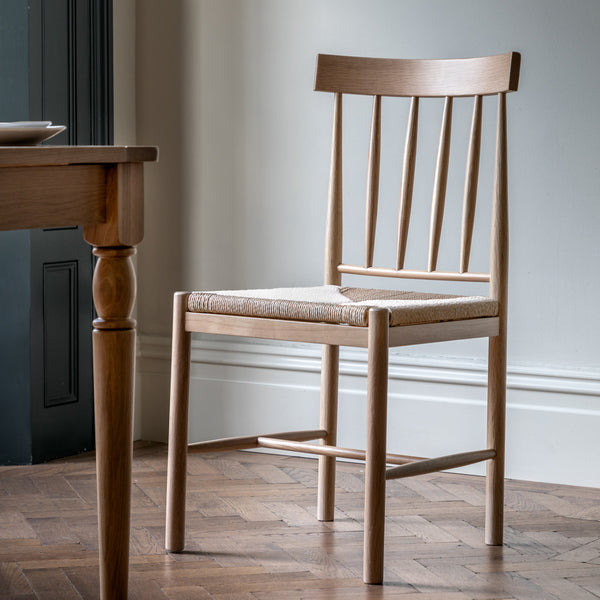 Vejle Natural Oak Dining Chairs (Pair)