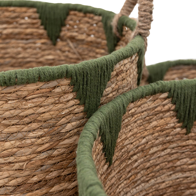 Water Hyacinth Baskets (Set of Three)