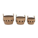 Water Hyacinth Geo Baskets (Set of Three)