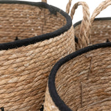 Water Hyacinth Geo Baskets (Set of Three)