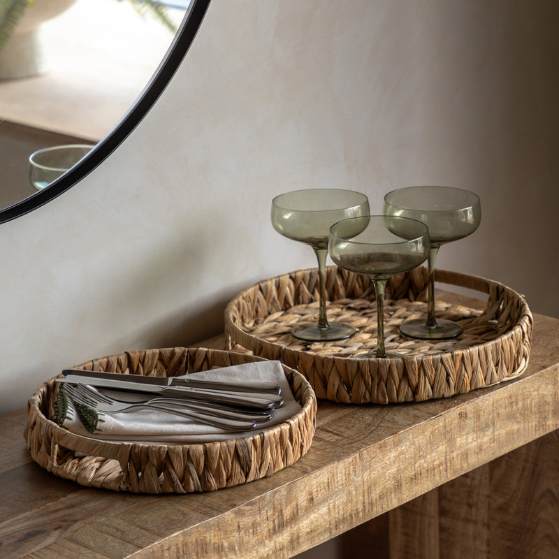 Water Hyacinth Trays (Set of Two)