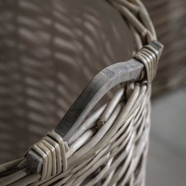 Woven Large Wicker Baskets (pair)