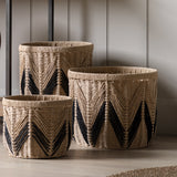 Woven Paper Rope Baskets (Set of Three)