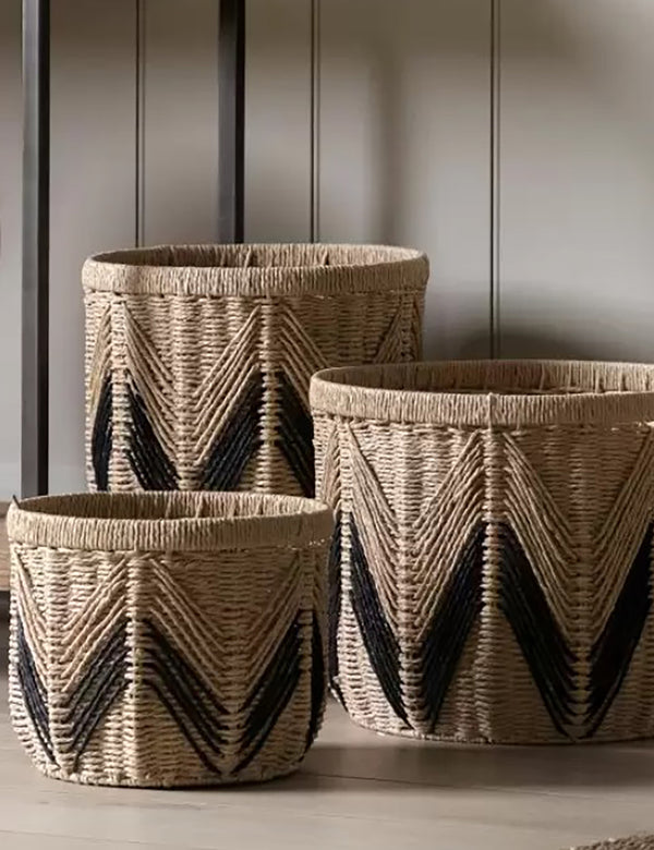 Woven Paper Rope Baskets (Set of Three) | PRE-ORDER