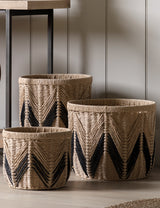 Woven Paper Rope Baskets (Set of Three)