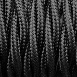 Black Twisted Three-Core Braided Fabric Flex by Industville
