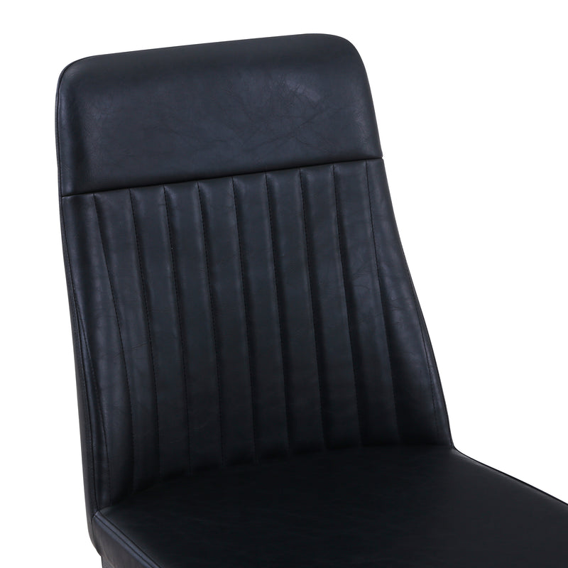 Industrial Rustic Black Dining Chairs (Pair)