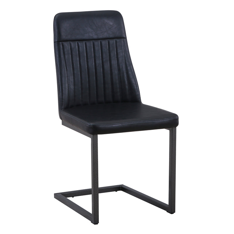 Industrial Rustic Black Dining Chairs (Pair)