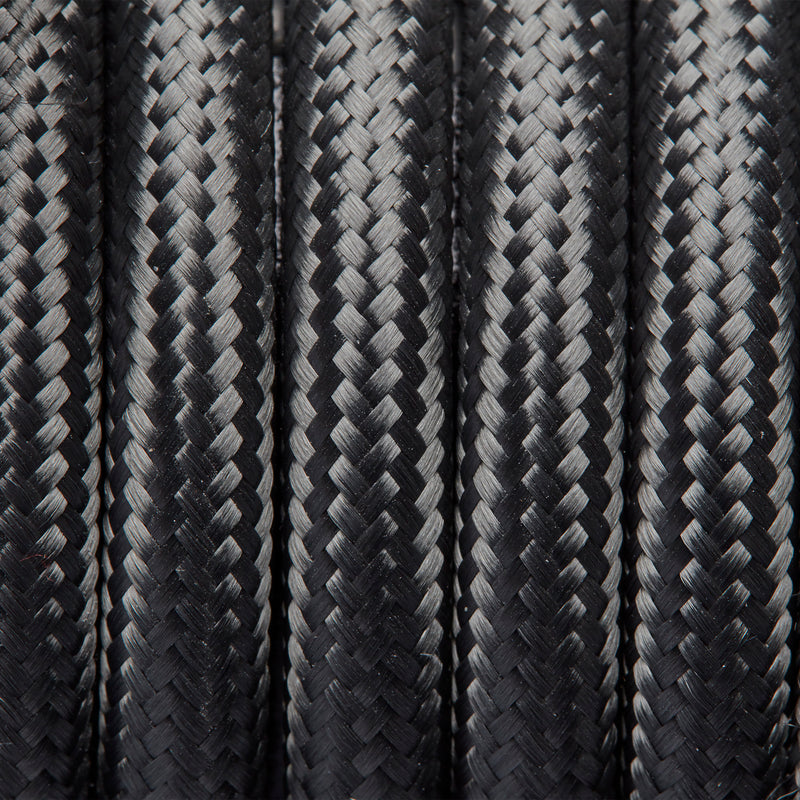 Grey Round Three-Core Braided Fabric Flex by Industville