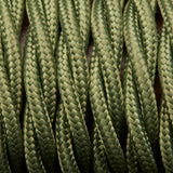 Green Sage Twisted Three-Core Braided Fabric Flex by Industville