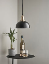 Industrial Brooklyn Small Dome Black Pendant Light by Industville