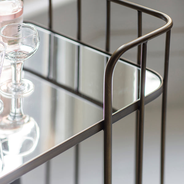 Art Deco Metal Drinks Trolley