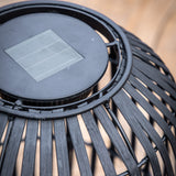 Bamboo Outdoor LED Solar Lanterns - Black