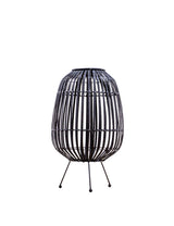 Bamboo Outdoor LED Solar Lanterns - Black Large