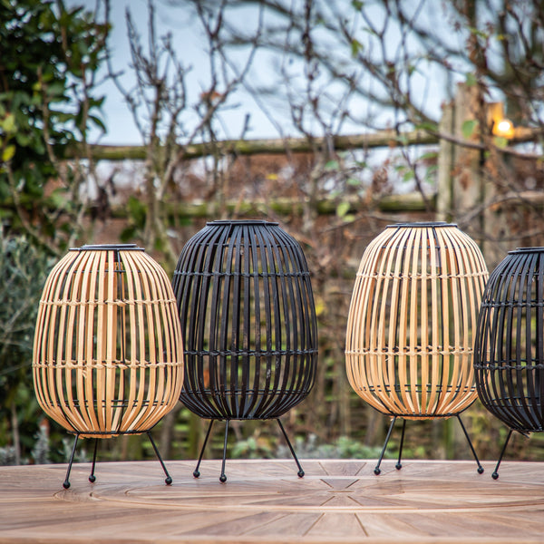Bamboo Outdoor LED Solar Lanterns