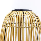 Bamboo Outdoor LED Solar Lanterns - Natural