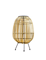 Bamboo Outdoor LED Solar Lanterns - Natural Large