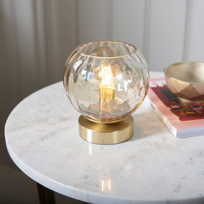 Brass Globe Table Lamp