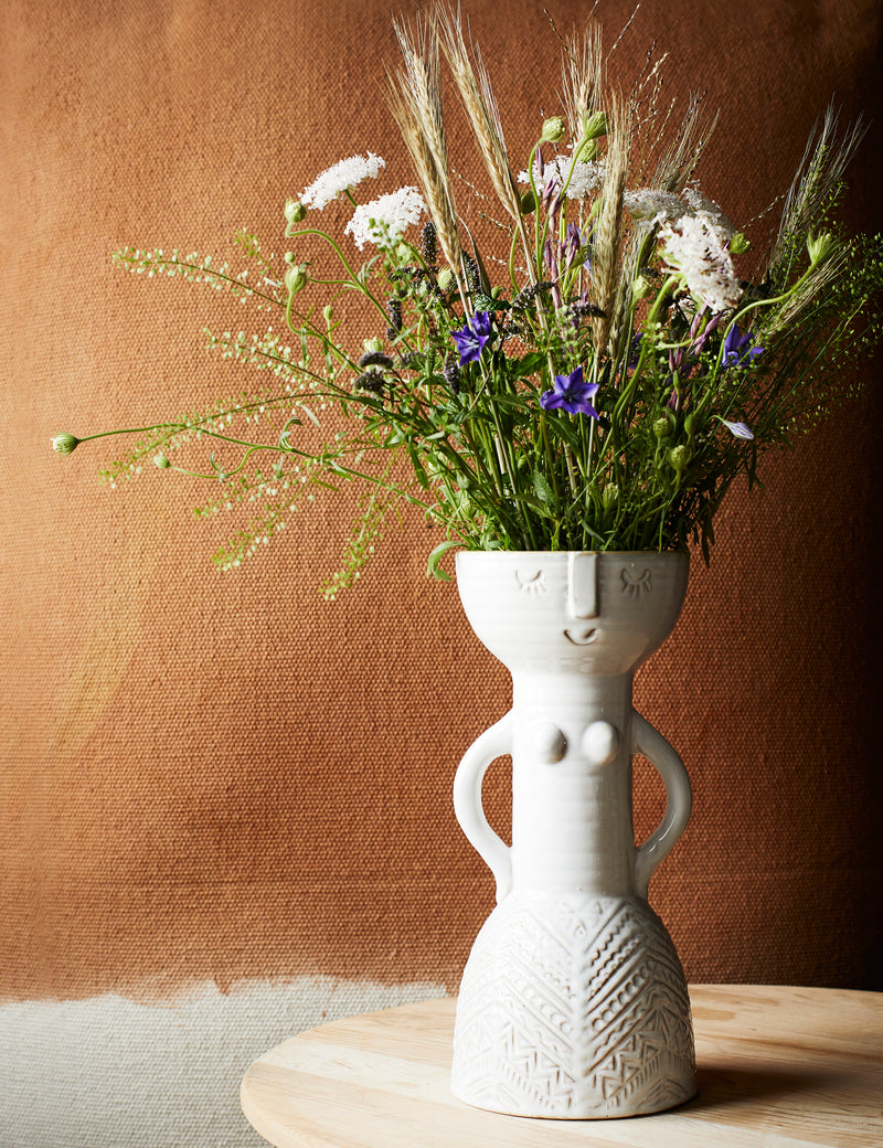 Ceramic Woman Face Vase