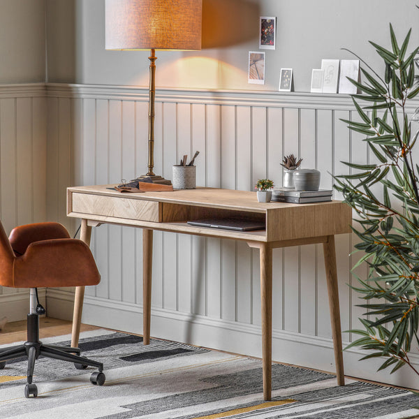 Copenhagen Oak Desk With Drawer