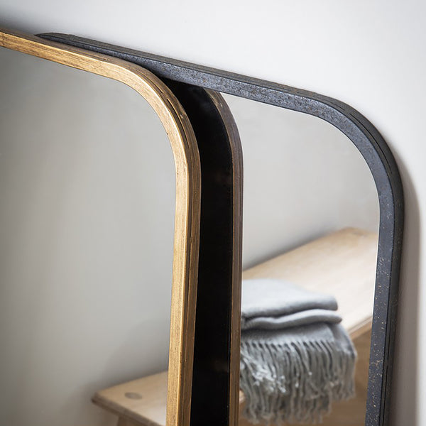Curved Rectangle Gold & Black Mirrors