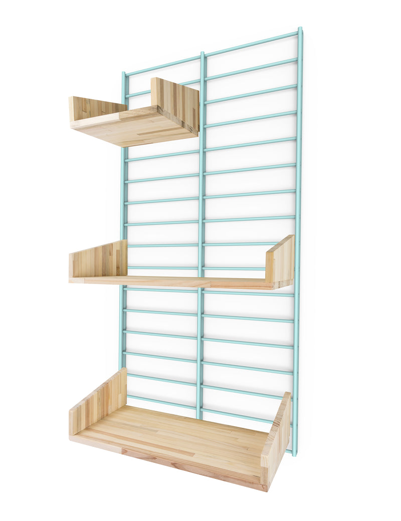 Fency Reclaimed Small Wall Storage Shelving Unit - Green - Pallet Shelves
