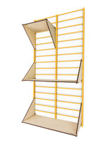 Fency Reclaimed Small Wall Storage Shelving Unit - Yellow - Laser Wood Shelves