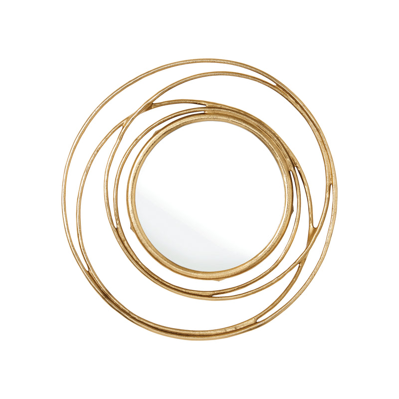 Gold Spiral Round Mirror