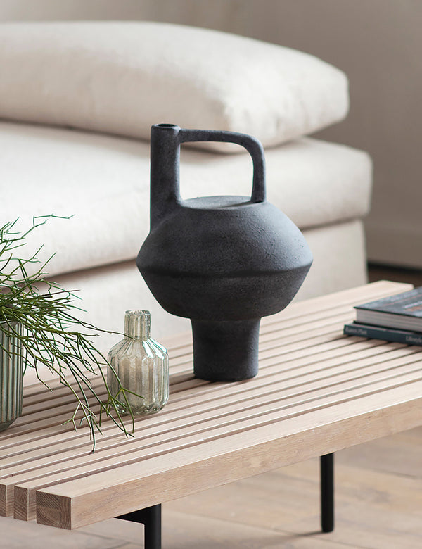 Grey Textured Abstract Vase