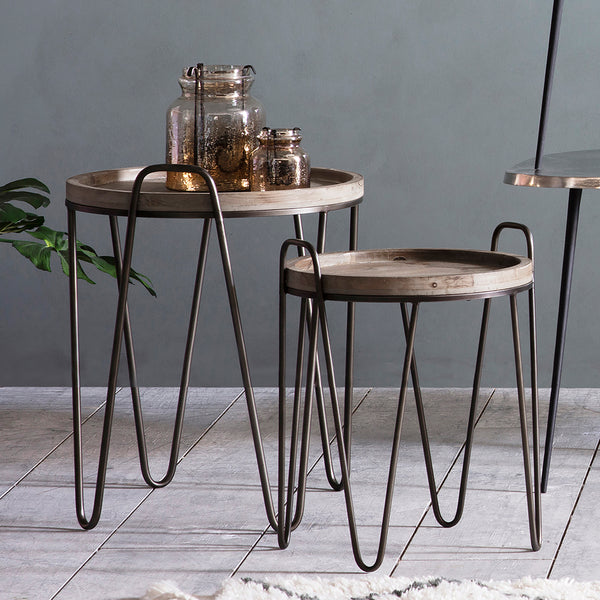 Hairpin Set of Side Tables
