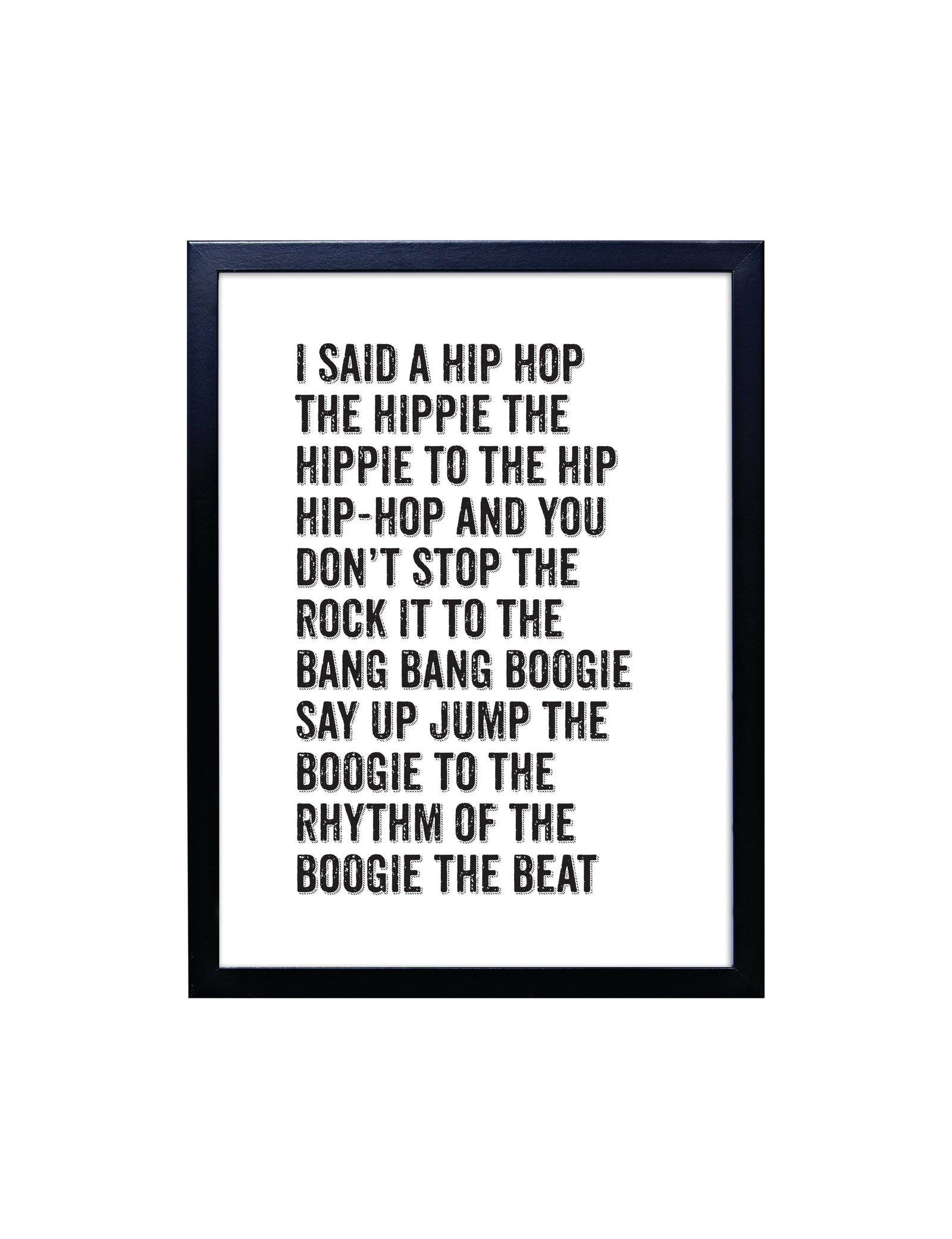 Hip Hop Lyric Typography Print – The Den & Now