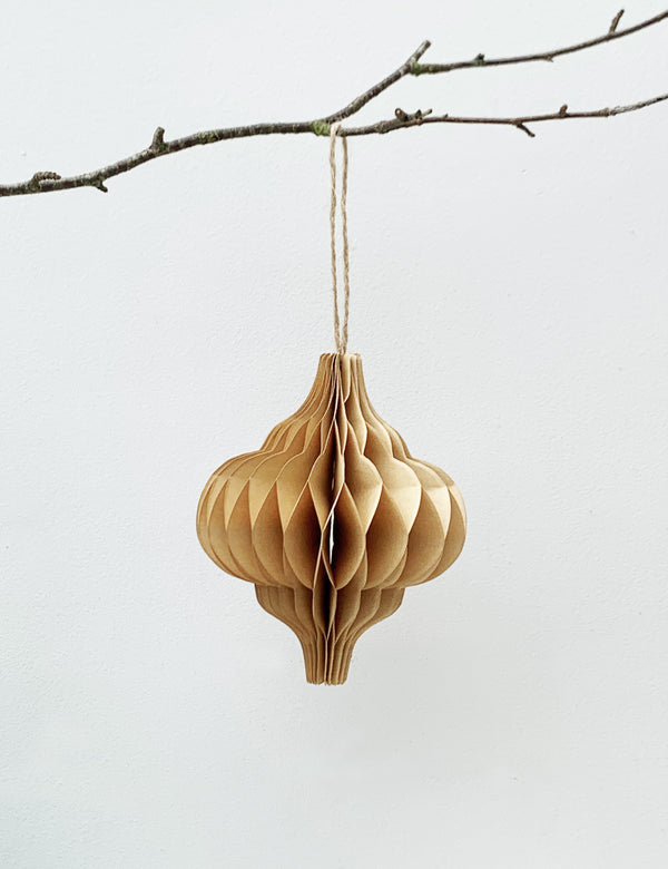 Honeycomb Kraft Paper Lantern Bauble