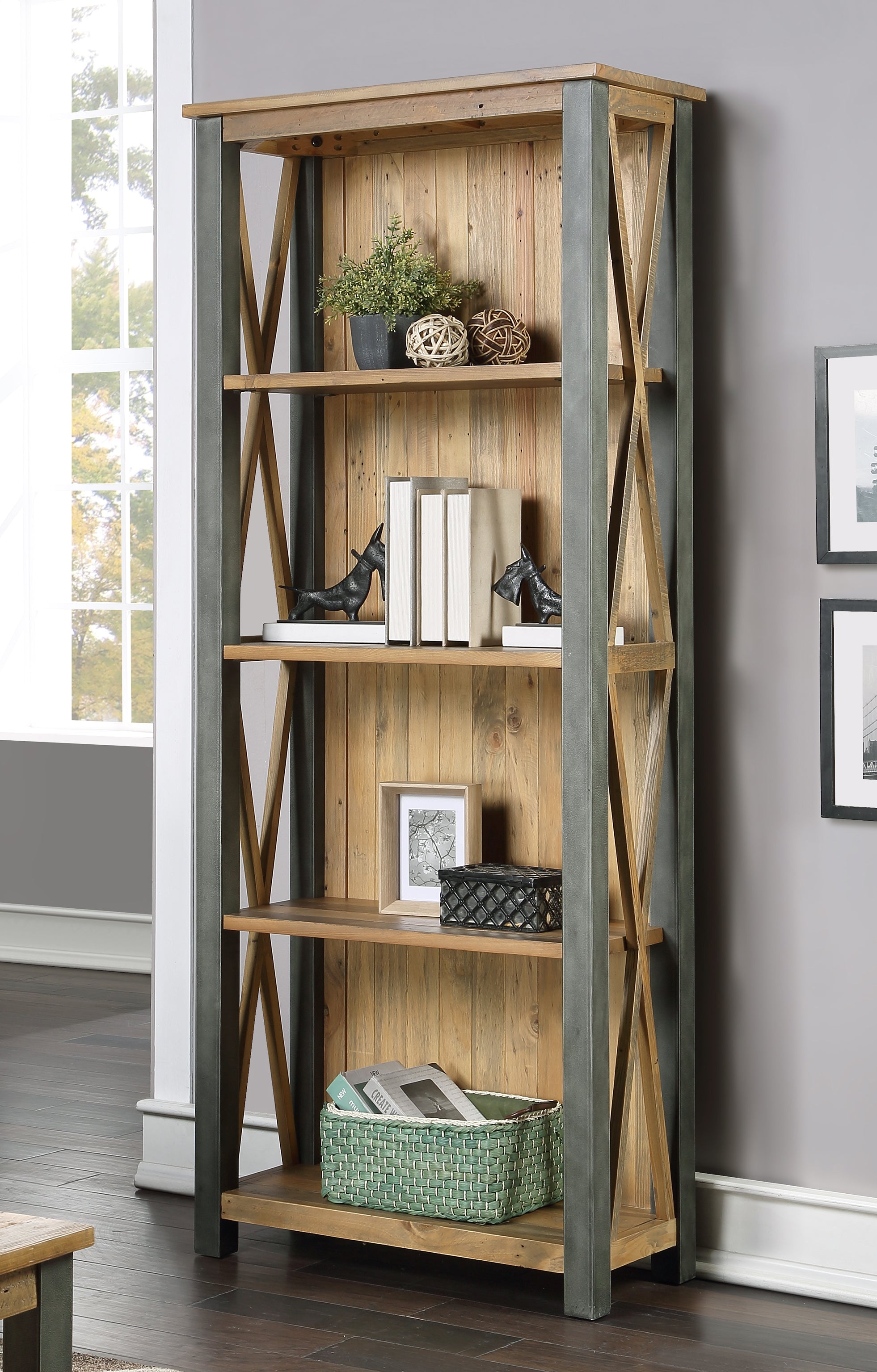 Industrial Rustic Freestanding Tall Shelving Unit – The Den & Now