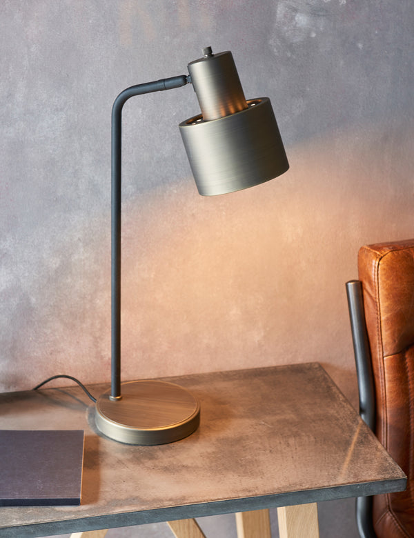Industrial Bronze Table Lamp