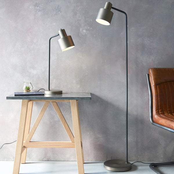 Industrial Bronze Table Lamp & Floor Lamp