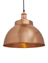 Industrial Brooklyn Dome Copper Pendant Light by Industville